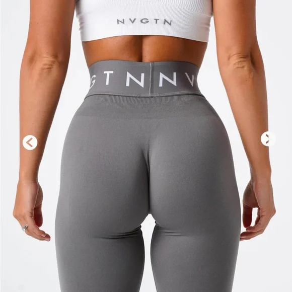NVGTN Charcoal Sport Seamless Leggings - Picture 3 of 5